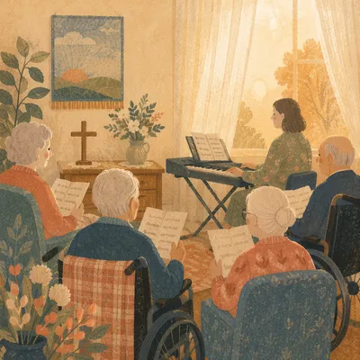 Elderly Hymn Gathering in Nursing Home