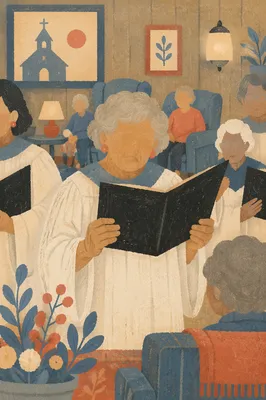 Choir Singing Hymns at Nursing Home