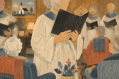 Church Choir Singing Hymns at Nursing Home