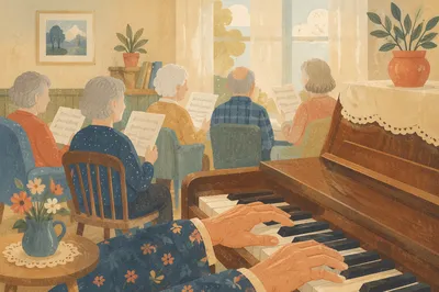 Elderly Hymn Singing in Nursing Home