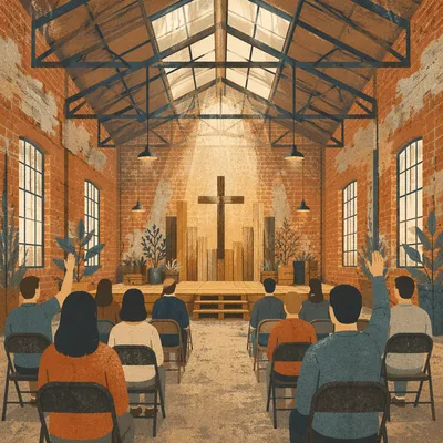 Industrial Warehouse Church Worship Interior