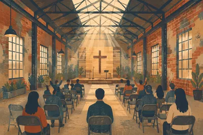 Industrial Warehouse Church Worship Interior