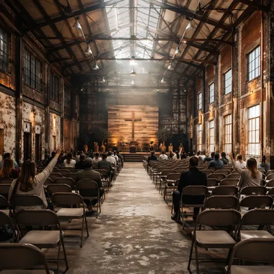 Industrial Warehouse Church Worship Interior