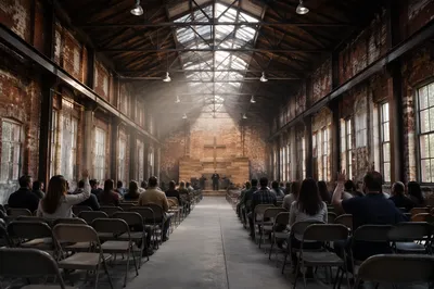 Industrial Warehouse Church Worship Interior