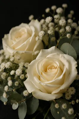 Elegant White Rose Wedding Bouquet Close-Up