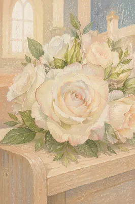 Elegant White Rose Wedding Bouquet Close-Up