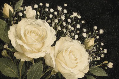 Elegant White Rose Wedding Bouquet Close-Up