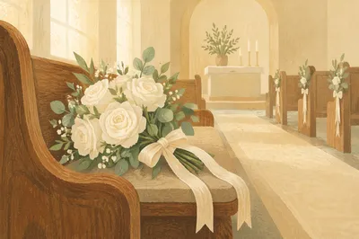 White Rose Wedding Bouquet in Sanctuary