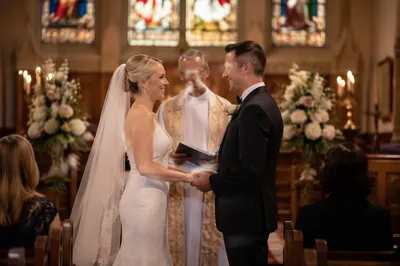 Bride and Groom Exchanging Vows