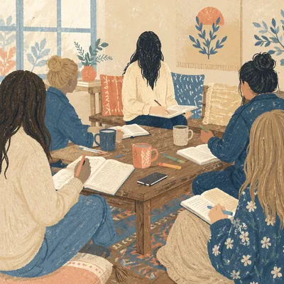 Women’s Bible Study Around Coffee Table