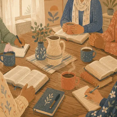 Women’s Bible Study Around Coffee Table