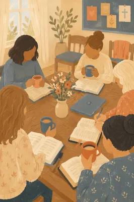 Women's Bible Study Coffee Fellowship Scene
