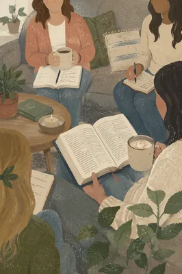 Cozy Women Bible Study with Coffee