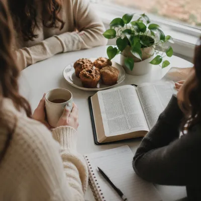 Women Bible Study with Coffee and Muffins