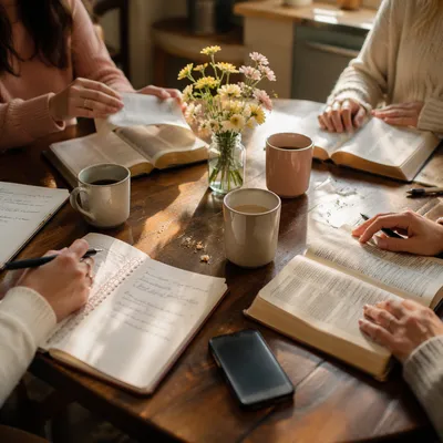 Women’s Bible Study Around Coffee Table