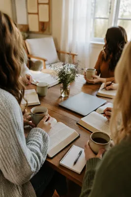 Women's Bible Study Coffee Fellowship Scene