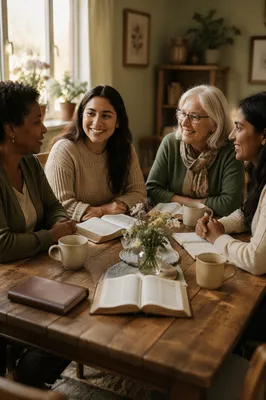 Women Bible Study Group Over Coffee