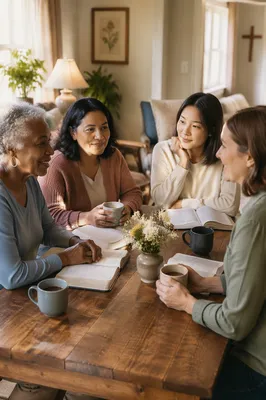 Women Bible Study Group Over Coffee