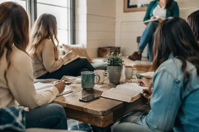 Women’s Bible Study Around Coffee Table