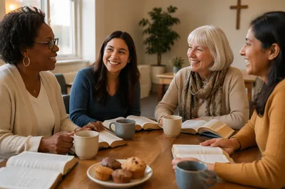 Women Bible Study with Coffee Table
