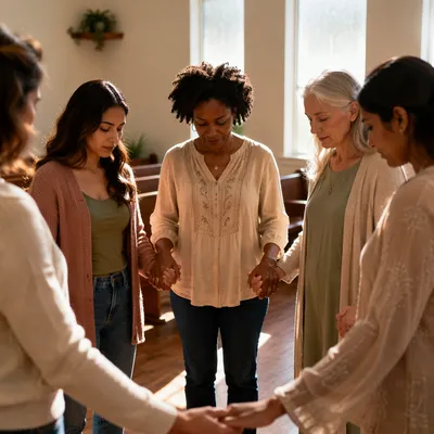Women Praying in Chapel Circle