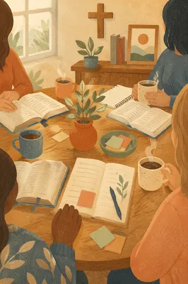 Womens Bible Study with Coffee and Journals