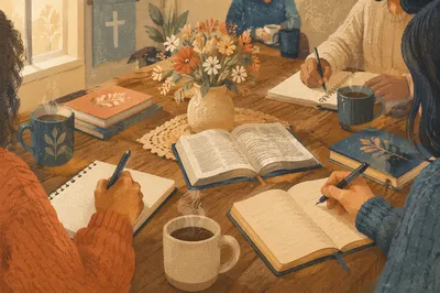Womens Bible Study with Coffee and Journals