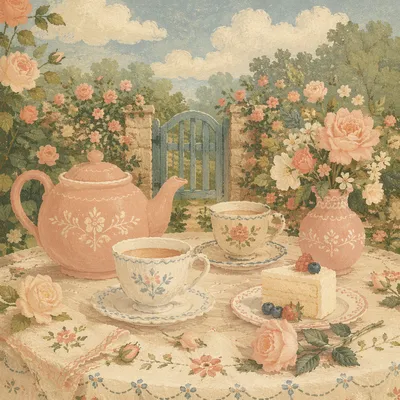 Womens Ministry Garden Tea Fellowship Table