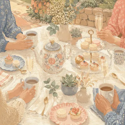 Womens Fellowship Tea Party in Garden