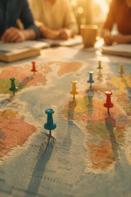 World Map Pins for Mission Planning