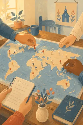 Mission Field Pins on World Map