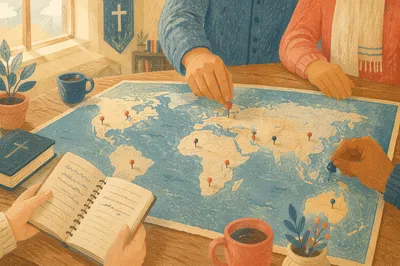 Mission Field Pins on World Map