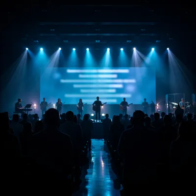Contemporary Church Worship Band on Stage