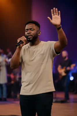 Worship Singer on Church Stage