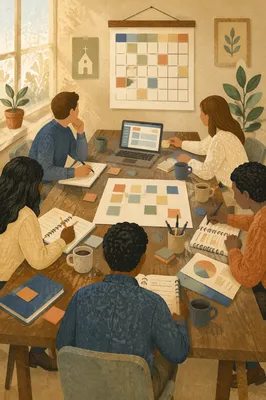 Worship Planning Team Meeting with Calendar