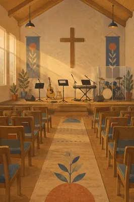 Quiet Worship Team Rehearsal Sanctuary Scene