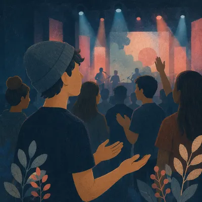 Teen Worship Gathering in Modern Church