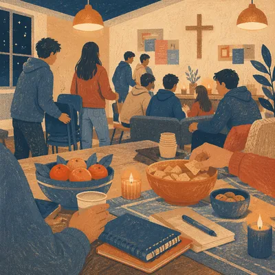 Warm Youth Fellowship Gathering After Sunset