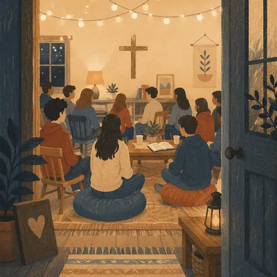 Youth Group Fellowship in Warm Church Hall