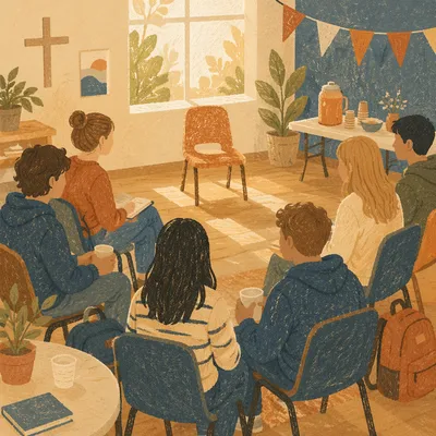 Youth Group Fellowship in Warm Church Room