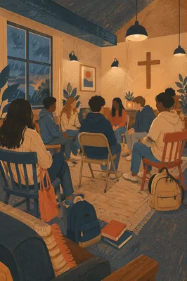 Rainy Evening Youth Group Fellowship