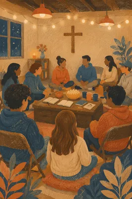 Warm Youth Group Fellowship Hall Gathering