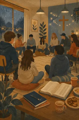 Rainy Evening Youth Group Fellowship
