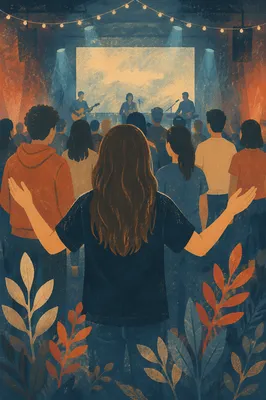 Teen Worship Gathering in Modern Church