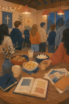 Teen Youth Group Fellowship in Church Hall