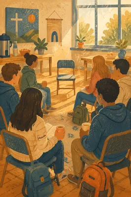 Teen Youth Group Fellowship After Church