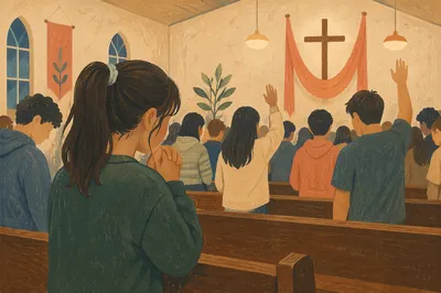 Teen Prayer Gathering in Church Hall