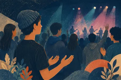 Teen Worship Gathering in Modern Church