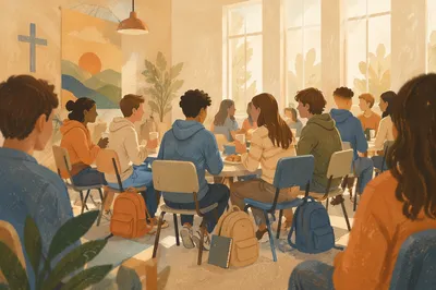 Teens Gathering in Warm Church Hall
