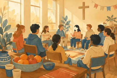 Welcoming Youth Group Fellowship After Church